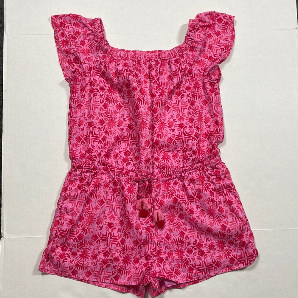 Vineyard Vines Tile Otomi Off-The-Shoulder Romper